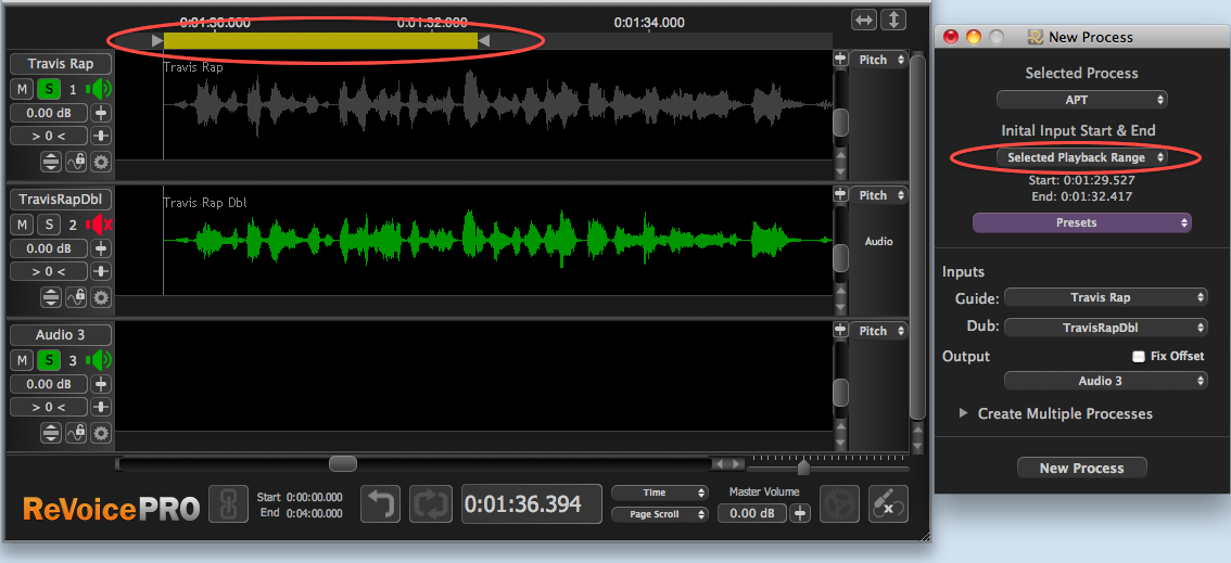 APT- Set Playback Range